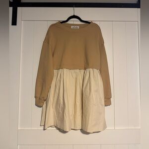 Brown and Beige Dress